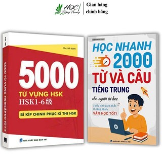 Sách-Combo:5000 từ vựng HSK 1-6 bí kíp chinh phục kì thi HSK +Học nhanh 2000 từ và câu tiếng trung