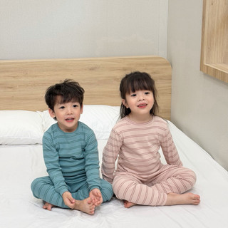Bộ thu đông cho bé trai bé gái Batala Kids, SET ĐỒ DÀI TAY COTTON KẺ 3 MÀU từ 10-25kg