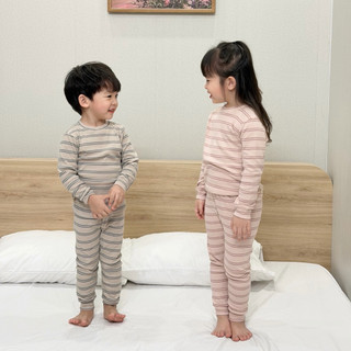 Bộ thu đông cho bé trai bé gái Batala Kids, SET ĐỒ DÀI TAY COTTON KẺ 3 MÀU từ 10-25kg