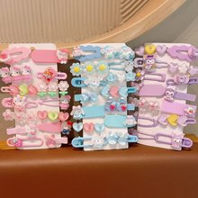 Set kẹp tóc cho bé gái Kuromi phong cách Hàn Quốc nhiều chi tiết xinh xắn dễ thương