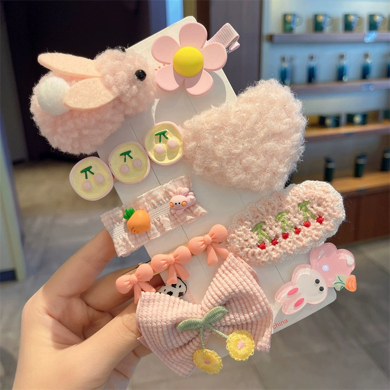 Set kẹp tóc cho bé gái Kuromi phong cách Hàn Quốc nhiều chi tiết xinh xắn dễ thương