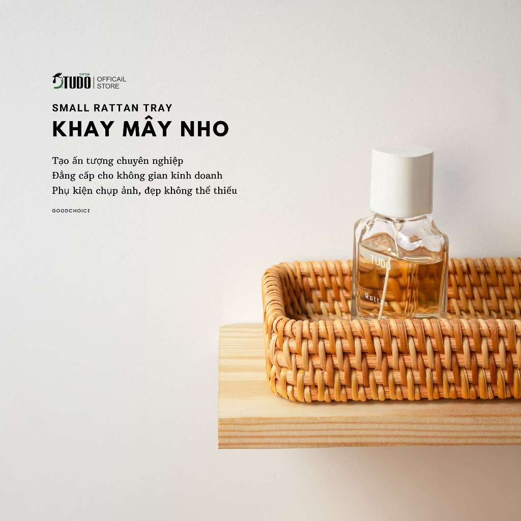 Khay decor KT01 phong cách cổ điển TudoRattan - Khay trang trí nhà, nhà hàng, tiệc ngoài trời đẹp sang - Cực kì độc đáo