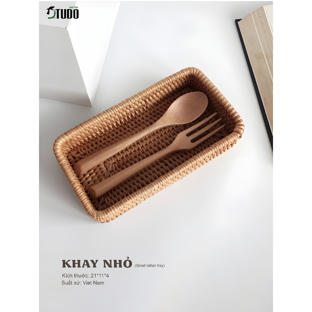 Khay mây decor TUDO Rattan – Sắp xếp ngăn nắp, tôn vinh phong cách sống tinh tế và gần gũi thiên nhiên
