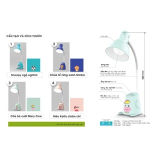 Đèn LED Bàn Học Chống Cận Ánh Sáng Chống Cận Giảm Mỏi Mắt Tiết Kiệm Điện Năng Hiệu Quả 5W RD-RL-24V2