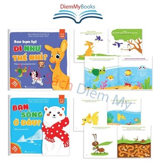 Sách Thiếu Nhi- Bộ 8 Quyển Ehon Cùng Con Khám Phá Thế Giới Động Vật ( Song Ngữ Anh Việt) Dành Cho Bé Từ 0-6 Tuổi