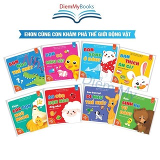Sách Thiếu Nhi- Bộ 8 Quyển Ehon Cùng Con Khám Phá Thế Giới Động Vật ( Song Ngữ Anh Việt) Dành Cho Bé Từ 0-6 Tuổi