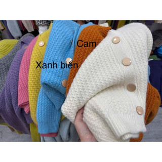 Áo Len Cardigan Dài Tay Màu Vàng Cúc Đồng Basic QCCC Cao Cấp
