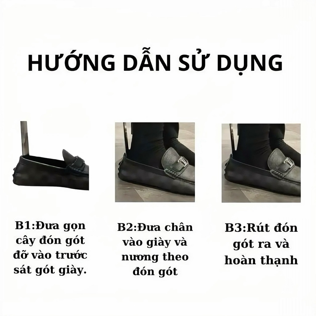 Đón Gót Giày Sừng Trâu & Nhựa ABS , Nhỏ Gọn Có Móc Khóa Tiện Lợi Dễ Mang