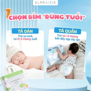 [ĐƯỢC CHỌN QUÀ] Combo 8 Bịch Tã/Bỉm ELPRAIRIE Siêu Thấm Hút, Siêu Mềm Nhẹ, Khô Thoáng Cho Bé Thoải Mái Vận Động