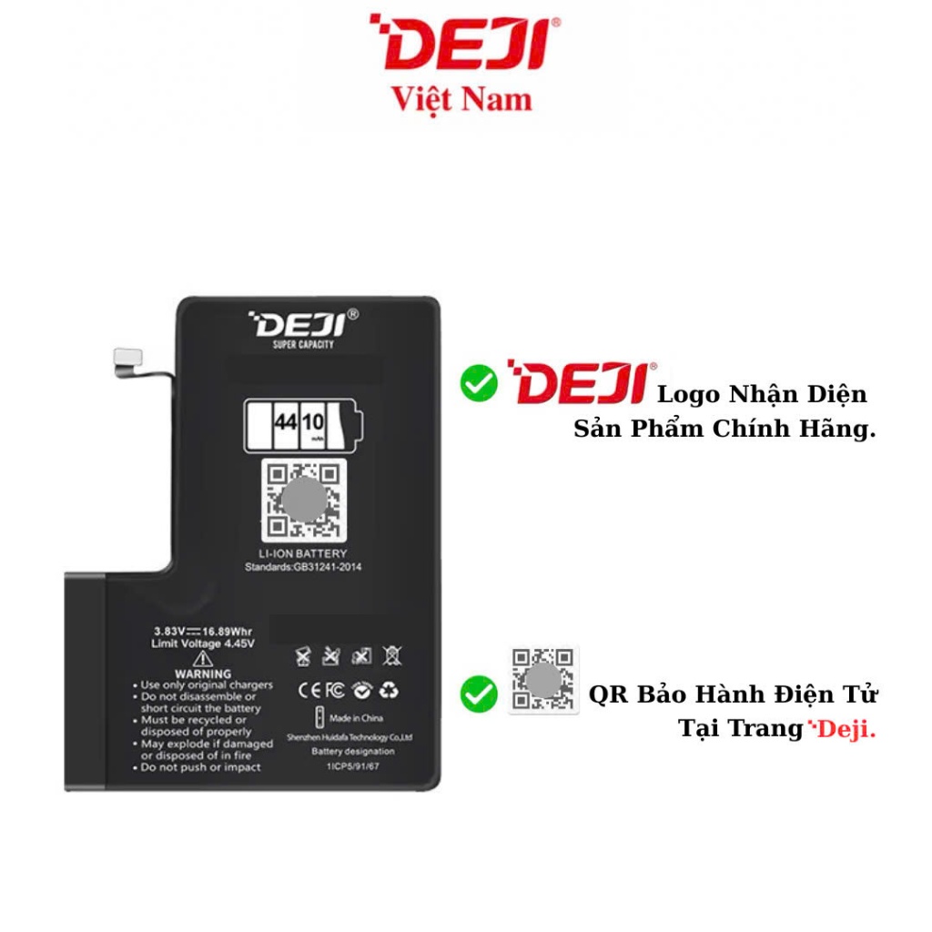 Pin Deji Siêu Cao Cho Điện Thoại Di Động Full Dòng 5 đến 15 PM Bảo Hành 12 Tháng | BigBuy360 - bigbuy360.vn