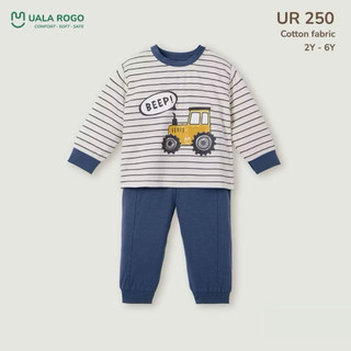Bộ dài tay bé trai ualarogo 2-6 tuổi vải Cotton co giãn mềm mại bo ống 250