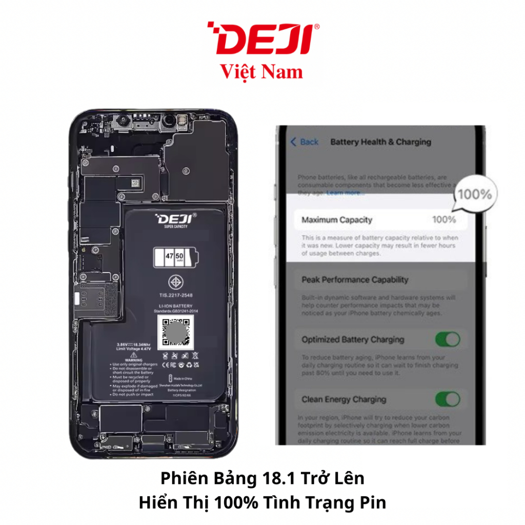 Pin Deji Siêu Cao Cho Điện Thoại Di Động Full Dòng 5 đến 15 PM Bảo Hành 12 Tháng | BigBuy360 - bigbuy360.vn
