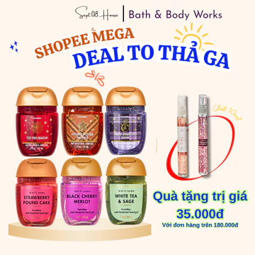 Gel nước rửa tay khô hand gel Bath & Body Works chính hãng khử mùi, nhỏ gọn tiện lợi 29ml