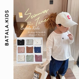 Áo thun dài tay bé trai bé gái Batala kids áo phông thu đông cotton xược dáng Hàn cho bé từ 9-25kg XUOCIN01