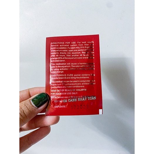 Fungus Cure Gói 5gram sản phẩm giúp diệt khuẩn, chữa đục mắt, thối vây, đuôi cho cá cảnh