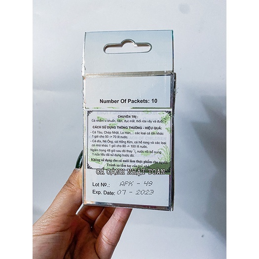 Fungus Cure Gói 5gram sản phẩm giúp diệt khuẩn, chữa đục mắt, thối vây, đuôi cho cá cảnh