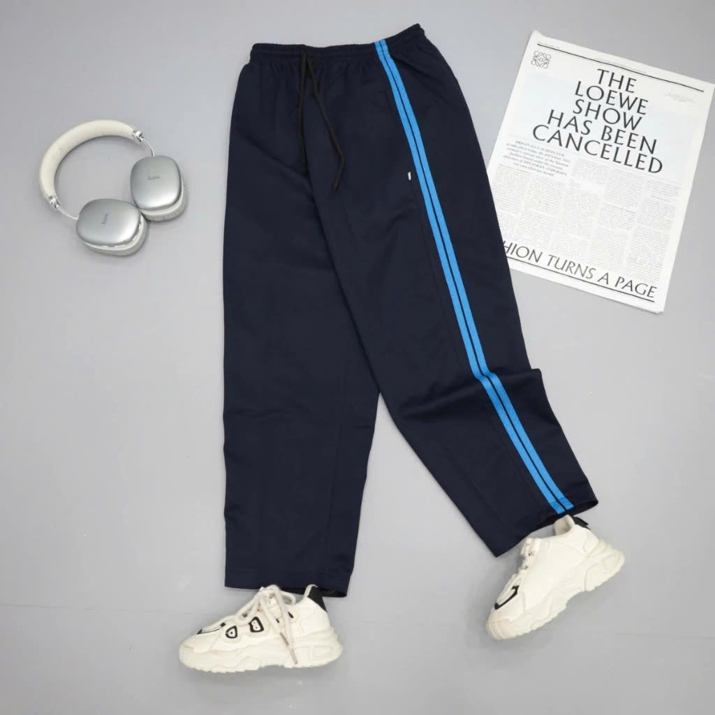 Quần Baggy 2 viền 3 viền, Quần thể thao thể dục 2 viền 3 viền kẻ sọc TÍM THAN cho nam và nữ Hàn Quốc