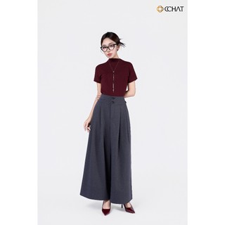 Quần Ống Rộng 𝐂𝐂𝐇𝐀𝐓 Dáng Suông Kiểu Hanas Chất Liệu Tuytsi Cao Cấp 55QDS2002ST