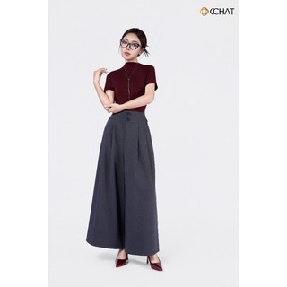 Quần Ống Rộng 𝐂𝐂𝐇𝐀𝐓 Dáng Suông Kiểu Hanas Chất Liệu Tuytsi Cao Cấp 55QDS2002ST