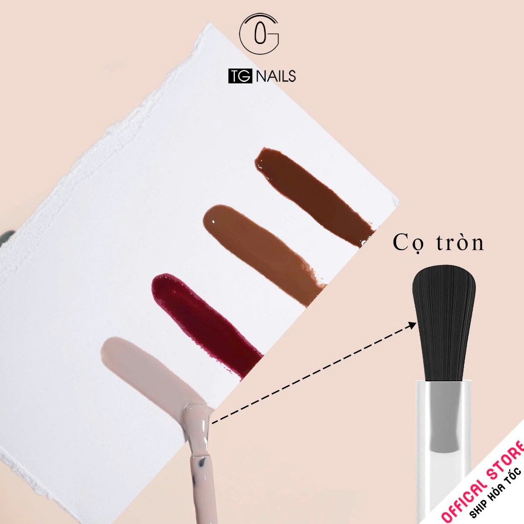 Set sơn gel 12 màu  ĐN-TC12 Nâu Socola TG cọ tròn bảng ngang