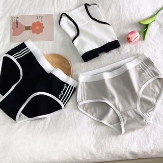 COMBO 3 Quần lót nữ cotton cao cấp ôm trọn vòng 3 đáy quần kháng khuẩn họa tiết sọc DEVARI L520