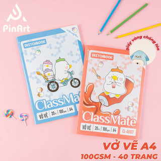 Sổ Vẽ 100GSM A4 Giấy Dày Mịn Hạn Chế Lem An Toàn Tập Tô Màu Cho Bé AB107