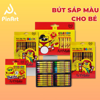 Bút Sáp Màu 12/18/24 Màu Tươi Sáng, Tô Mịn, An Toàn Cho Bé Tập Tô, Vẽ Tranh, Màu Vẽ Học Sinh