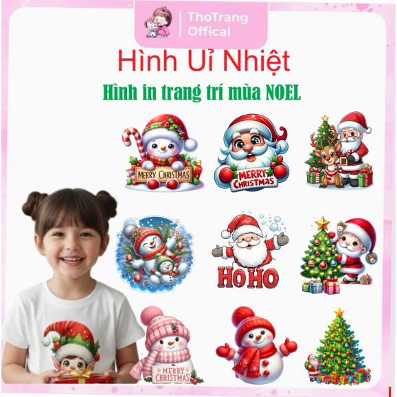 [HỎA TỐC] Hình ủi nhiệt quần áo mẫu  TRANG TRÍ ÁO QUẦN MÙA NOEL nhiều mẫu,nhiều size, ủi tại nhà bằng bàn ủi