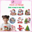 Hình ủi nhiệt quần áo mẫu TRANG TRÍ ÁO QUẦN MÙA NOEL nhiều mẫu,nhiều size, ủi tại nhà bằng bàn ủi