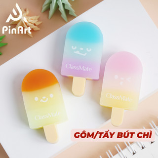 Tẩy Bút Chì Cao Cấp Sạch Sẽ, Ít Vụn, Gôm Tẩy Mềm 2B Hình Que Kem Dễ Thương Có Hương Thơm Danh Cho Học Sinh
