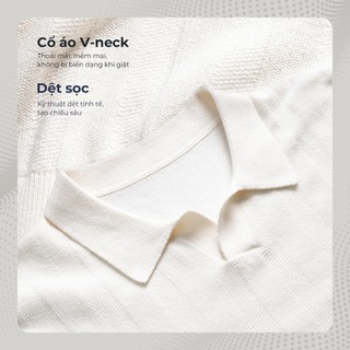 Áo polo nam dệt kim cao cấp EPIC, BST QUIET STRENGTH, thanh lịch, sang trọng - POLOMANOR