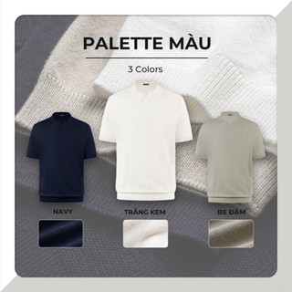 Áo polo nam dệt kim cao cấp EPIC, BST QUIET STRENGTH, thanh lịch, sang trọng - POLOMANOR