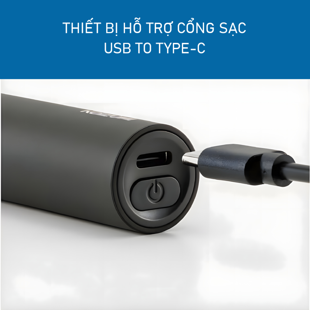 Máy Tỉa Lông Mày & Mũi 4in1 Tích Hợp 2 Đầu Lưỡi Dao & 2 Đầu Lược Chải Giúp Cắt Tỉa Lông Mày Vào Form