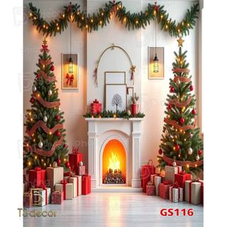 Phông Nền Background 3D 5D Thiết Kế Giáng Sinh Setup Phòng Livestream Đẹp