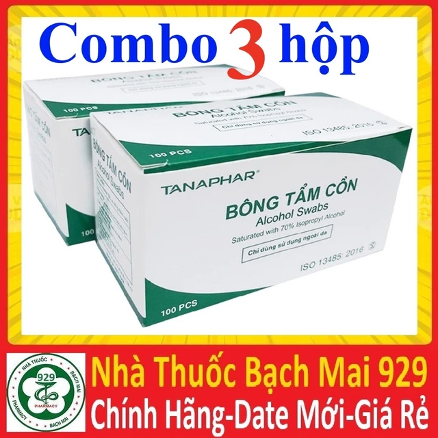 [RẺ VÔ ĐỊCH] gạc tẩm cồn sát khuẩn, bông tẩm cồn y tế tanaphar,cồn khô Alcohol Pads dùng trong y tế làm đẹp, làm móng