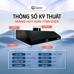 Combo hút khói bếp sơn tĩnh điện GEER HF150/75W chính hãng – Máng hút khói và quạt hút mùi công suất lớn, chạy êm — ảnh 3
