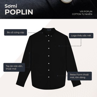 Áo sơ mi nam tay dài POPLIN, BST QUIET STRENGTH, Cao Cấp, Thanh Lịch - POLOMANOR