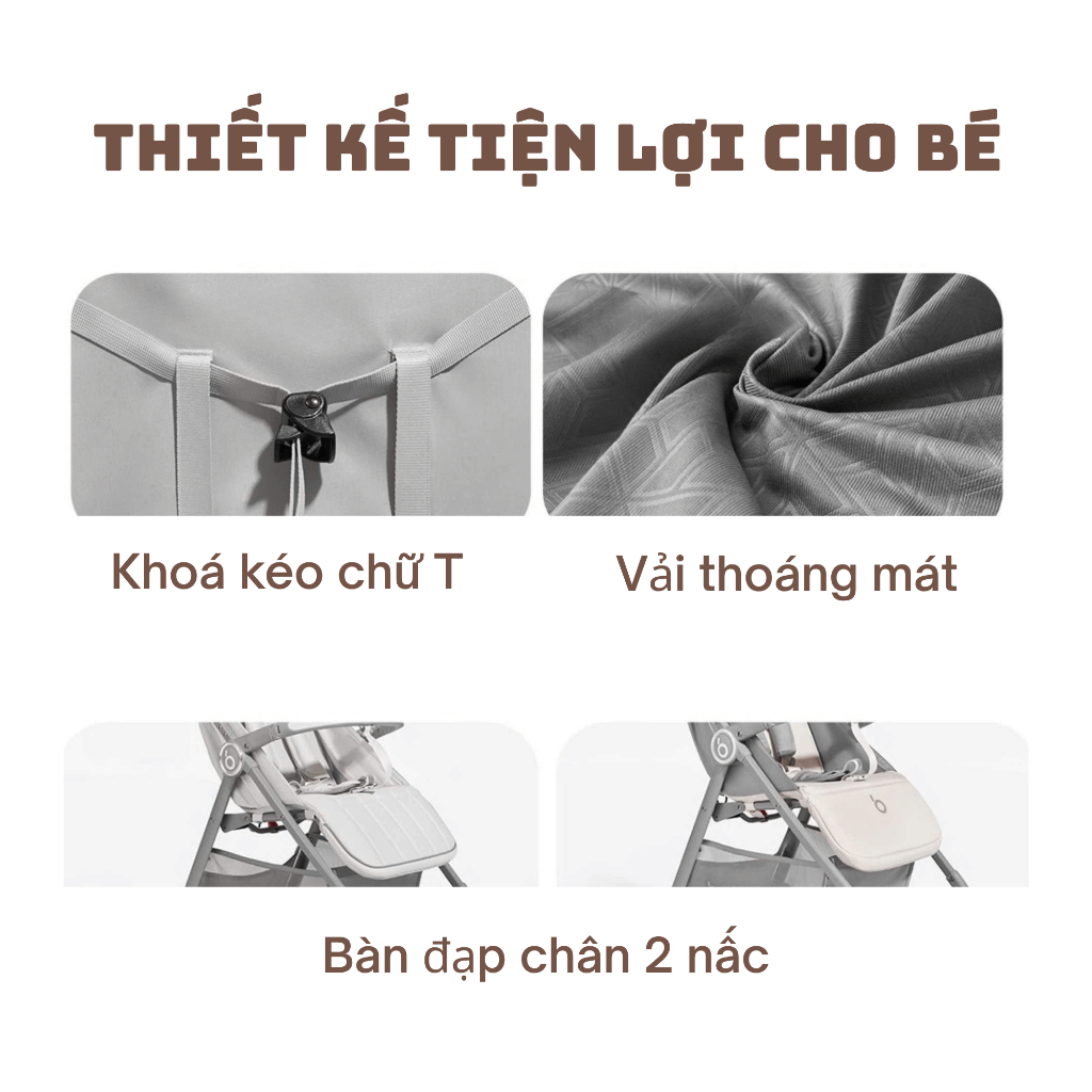 Xe Đẩy Baobaohao 726 Max Nhỏ Gọn, Linh Hoạt, Giảm Xóc Vượt Trội, Bảo Hành Chính Hãng 12 Tháng.