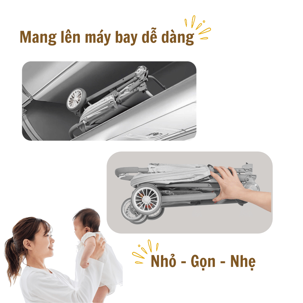 Xe Đẩy Baobaohao 726 Max Nhỏ Gọn, Linh Hoạt, Giảm Xóc Vượt Trội, Bảo Hành Chính Hãng 12 Tháng.