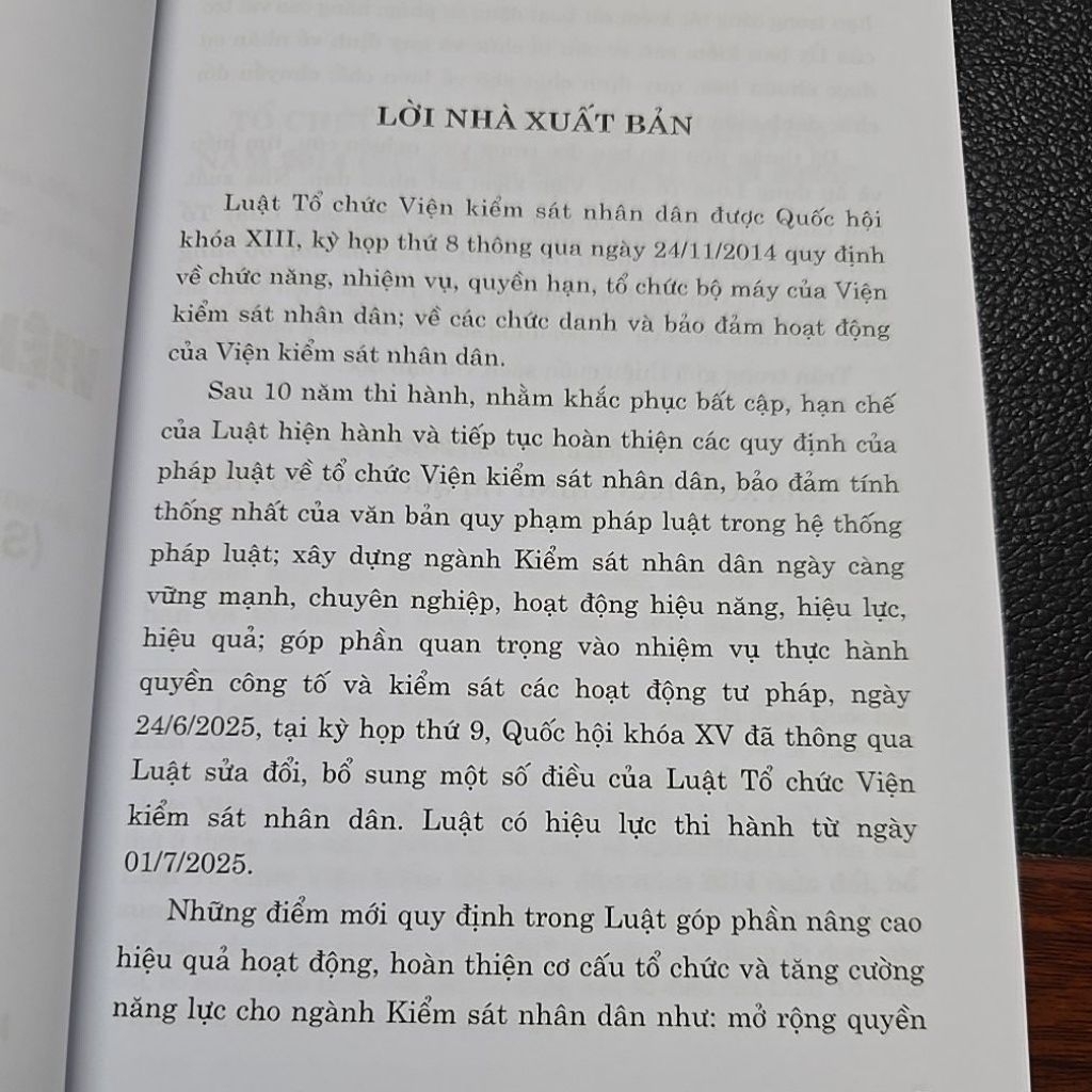 Sách - Luật tổ chức Viện kiểm sát nhân dân (NXB Chính trị quốc gia Sự thật)