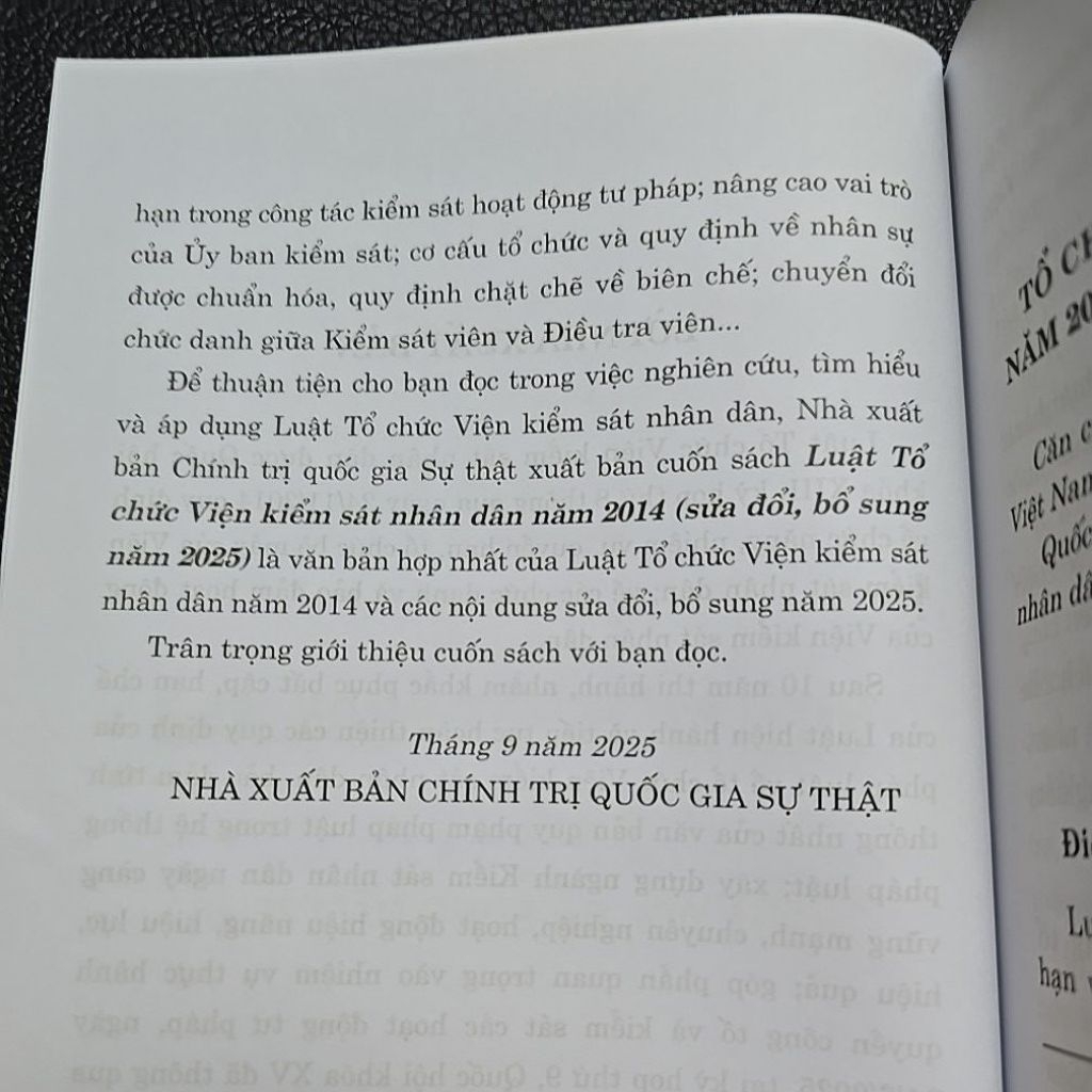 Sách - Luật tổ chức Viện kiểm sát nhân dân (NXB Chính trị quốc gia Sự thật)