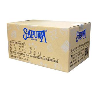 Thùng 24 chai nước tinh khiết Sapuwa 330ml