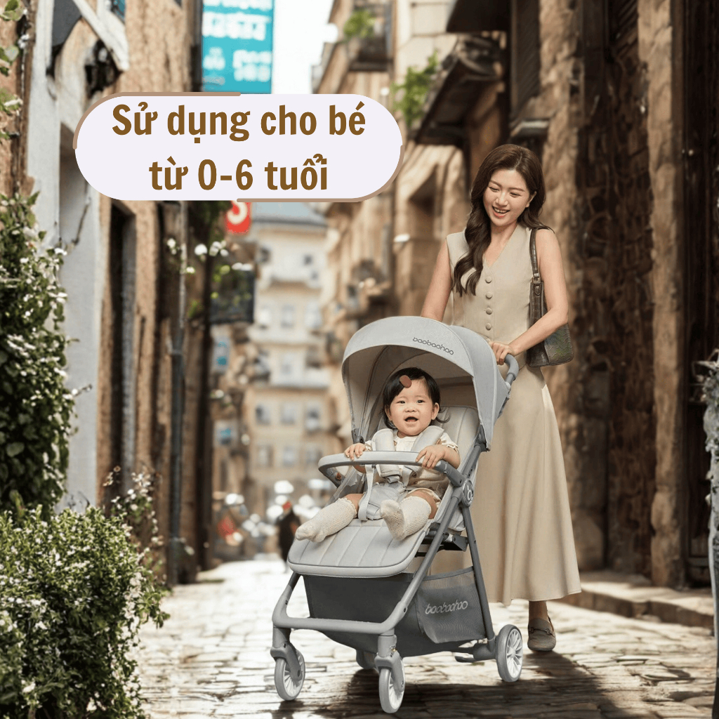 Xe Đẩy Cho Bé Baobaohao 726 Max Gấp Gọn Tiện Lợi, Đẩy Êm, Khối Lượng Nhẹ, Dễ Dàng Di Chuyển Khi Du Lịch