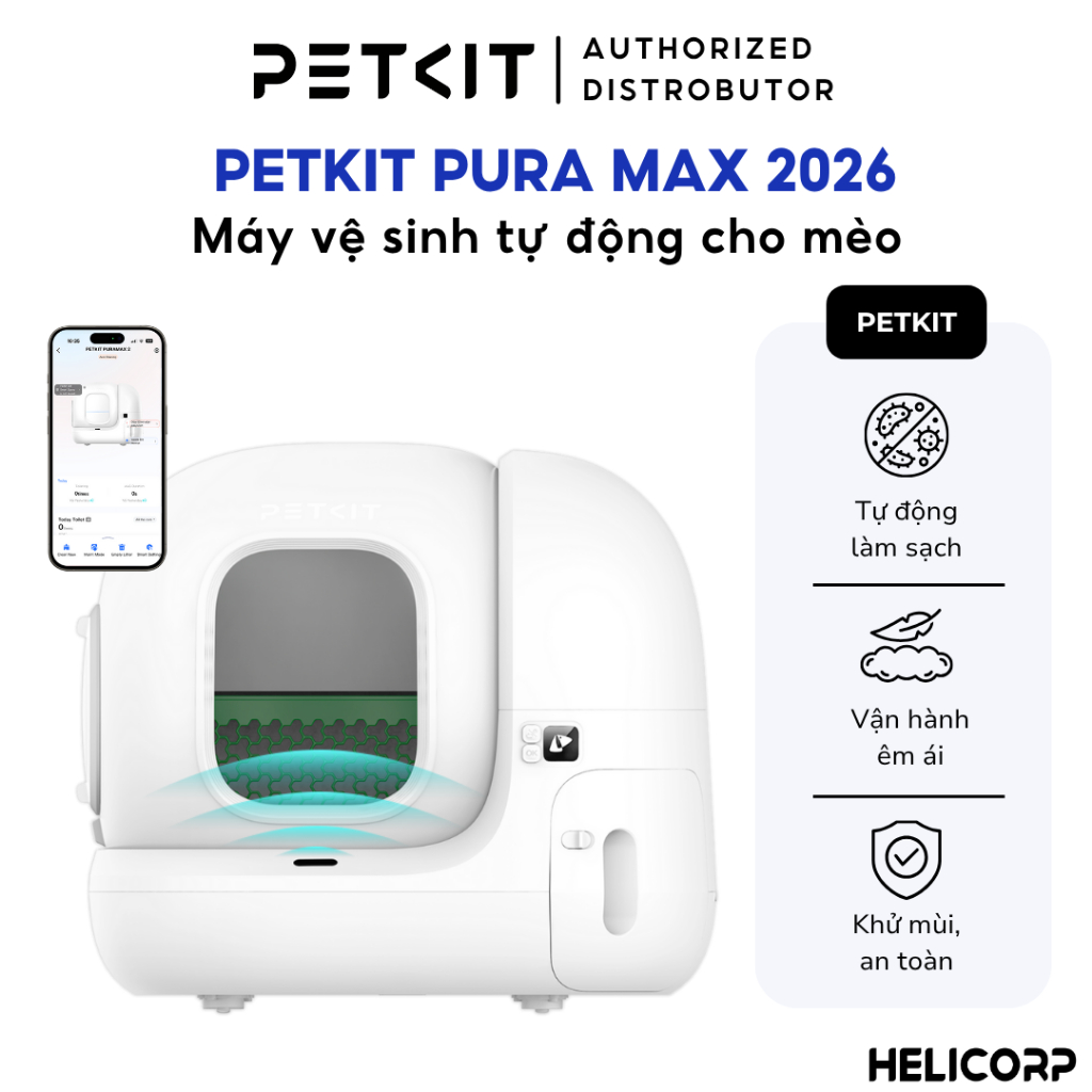 [New 2026] Máy Dọn Phân Mèo Tự Động Petkit Pura Max 2026 Chính Hãng - HeLiCorp