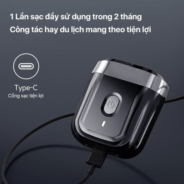 Máy Cạo Râu Enchen Mini 6 Chính Hãng Cao Cấp,18 Lưỡi Dao Tự Mài Chống nước IPX7 Toàn Thân ,Pin Trâu