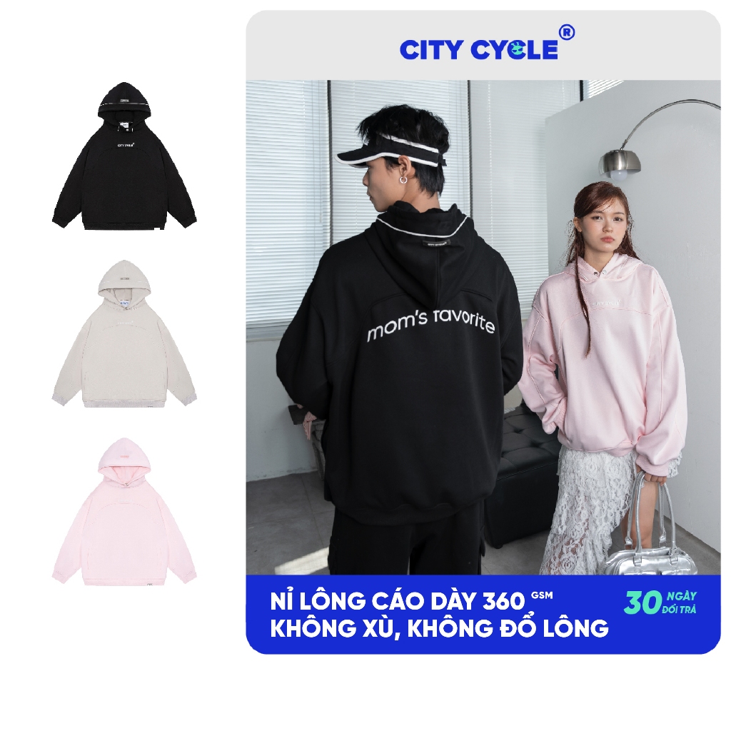 Áo Hoodie Nam Nữ Mùa Thu Đông Dày Nỉ Local Brand Chính Hãng City Cycle Áo Hoodie Mom's Favorite Oversize Unisex