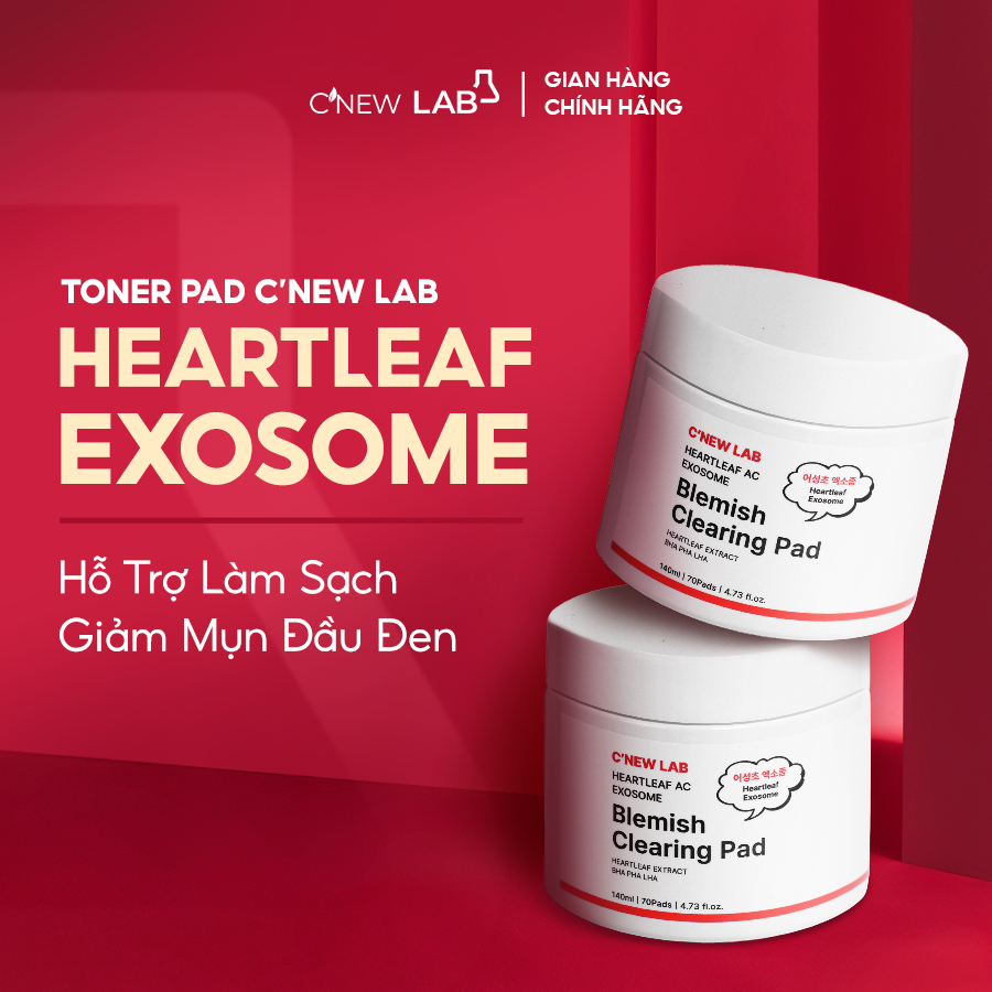 Toner pad Exosome làm sạch da C'New Lab Heartleaf Ac Blemish Clearing Pad (70 miếng/140ml)