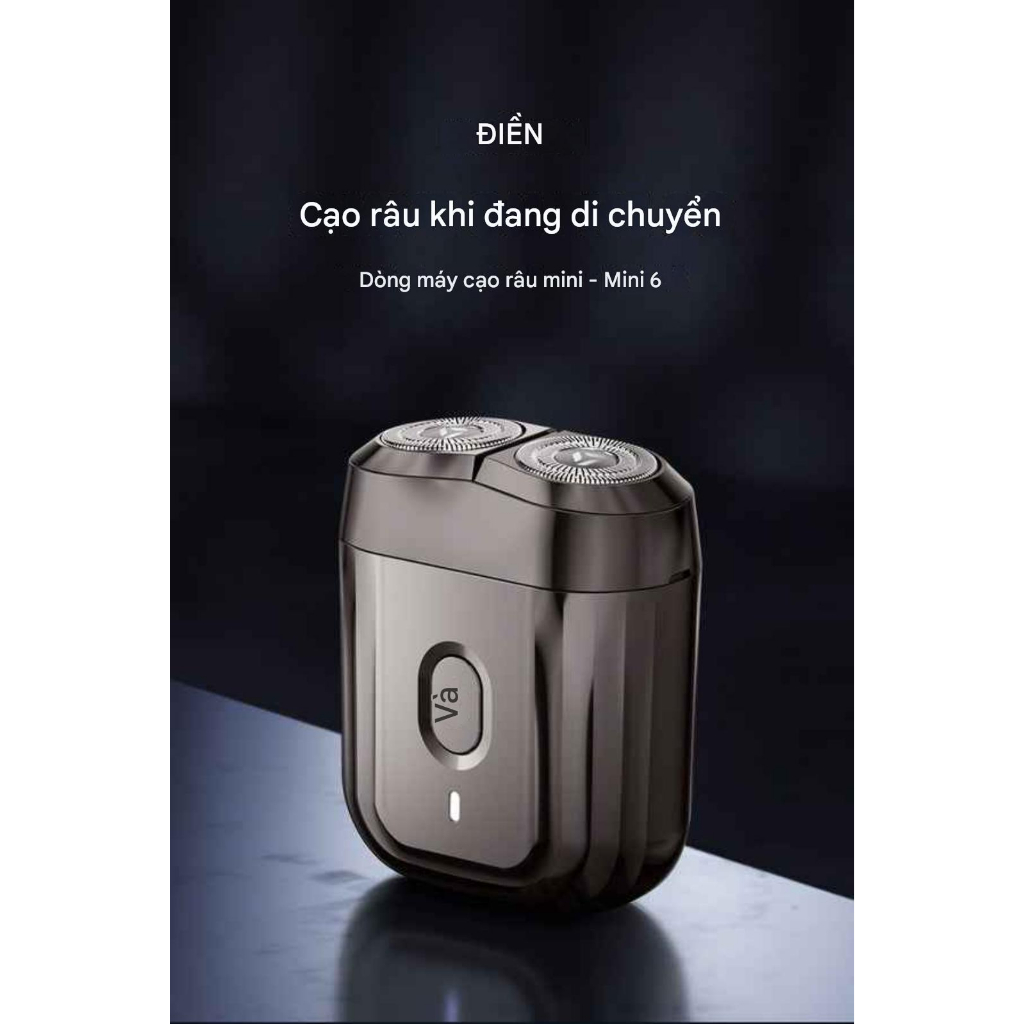 Máy Cạo Râu Enchen Mini 6 Chính Hãng Cao Cấp,18 Lưỡi Dao Tự Mài Chống nước IPX7 Toàn Thân ,Pin Trâu