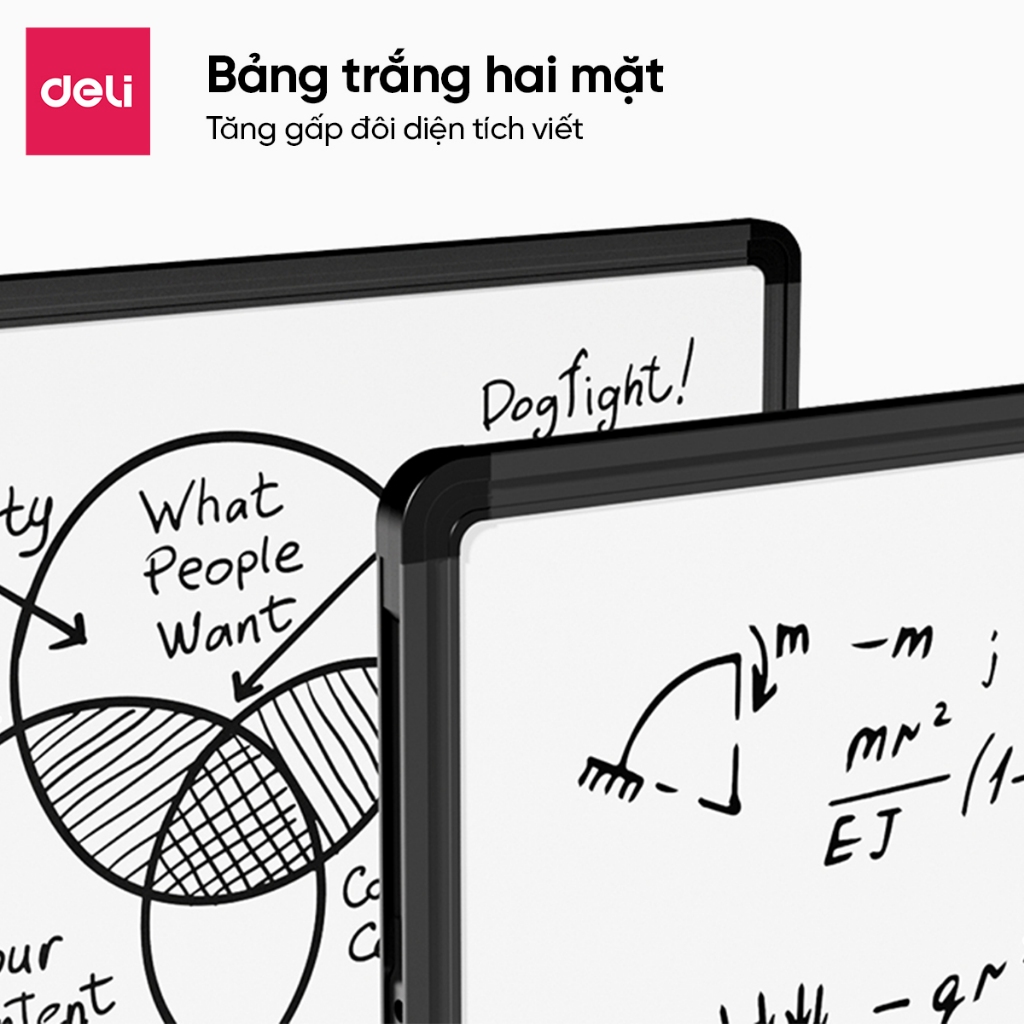 [GIẢM 200K] Bảng Từ Trắng Hai Mặt Deli, Bảng Viết Bút Lông Xóa Được Di Động Đa Năng Sử Dụng Văn Phòng, Trung Tâm