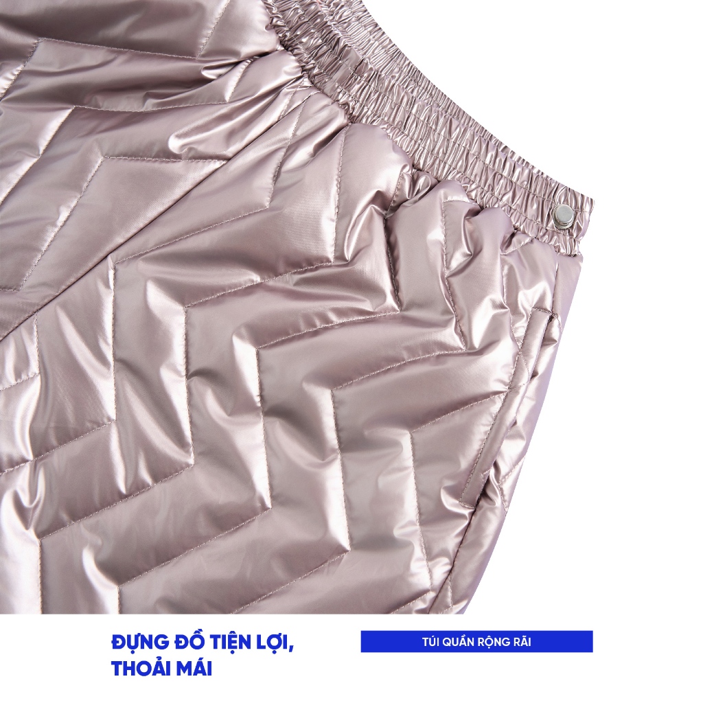 Quần dài phao ống rộng suông unisex dày dặn Local Brand Chính Hãng City Cycle quần dài phao Warm Up form rộng thoải mái